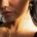 Bad to the Bow Necklace Gold