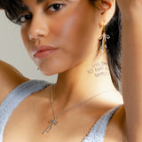 Bad to the Bow Necklace Silver