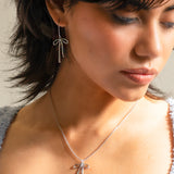 Bad to the Bow Necklace Silver