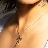 Bad to the Bow Necklace Silver
