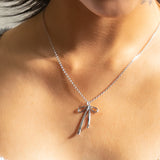 Bad to the Bow Necklace Silver