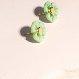 Blooming Heart Studs in Mint