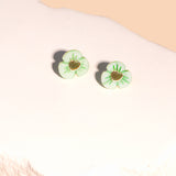 Blooming Heart Studs in Mint