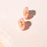 Blooming Heart Studs in Pink