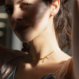 Bow Peep Choker / Necklace Gold