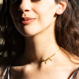 Bow Peep Choker / Necklace Gold
