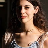 Bow Peep Choker / Necklace Gold