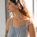 Bow Peep Choker / Necklace Silver