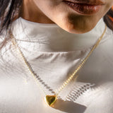 Can't Heartly Wait Mini Necklace - Gold