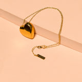 Can't Heartly Wait Necklace - Gold