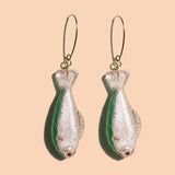 Catch of the Day Earrings - Frost and Purple