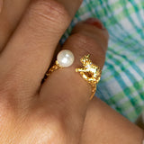 Cat's Cradle Ring in Pearl