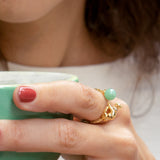 Cat's Cradle Ring in Aventurine