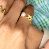 Cat's Cradle Ring in Pearl