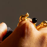 Cat's Cradle Ring in Onyx