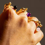 Cat's Cradle Ring in Onyx