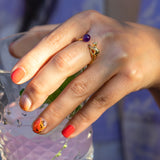 Cat's Cradle Ring in Amethyst