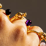 Cat's Cradle Ring in Amethyst