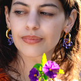 Dazy Glaze Hoops in Lilac