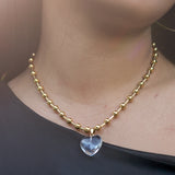 Die Heart Necklace Gold