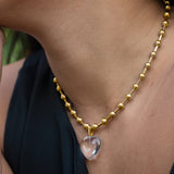 Die Heart Necklace Gold