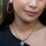 Die Heart Necklace Gold