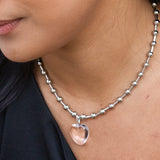 Die Heart Necklace Silver