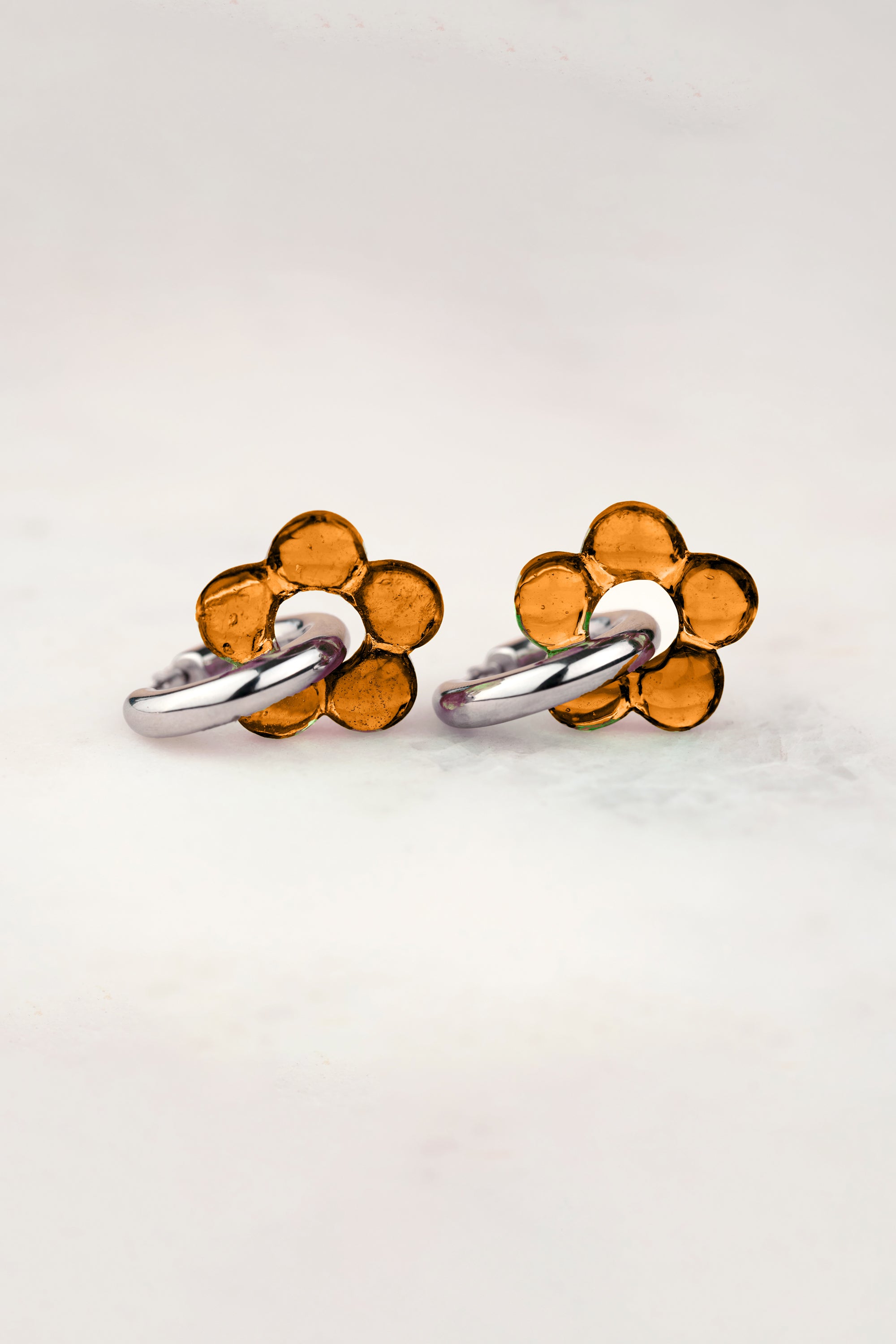 Dazy Glaze Hoops in Stainless Steel