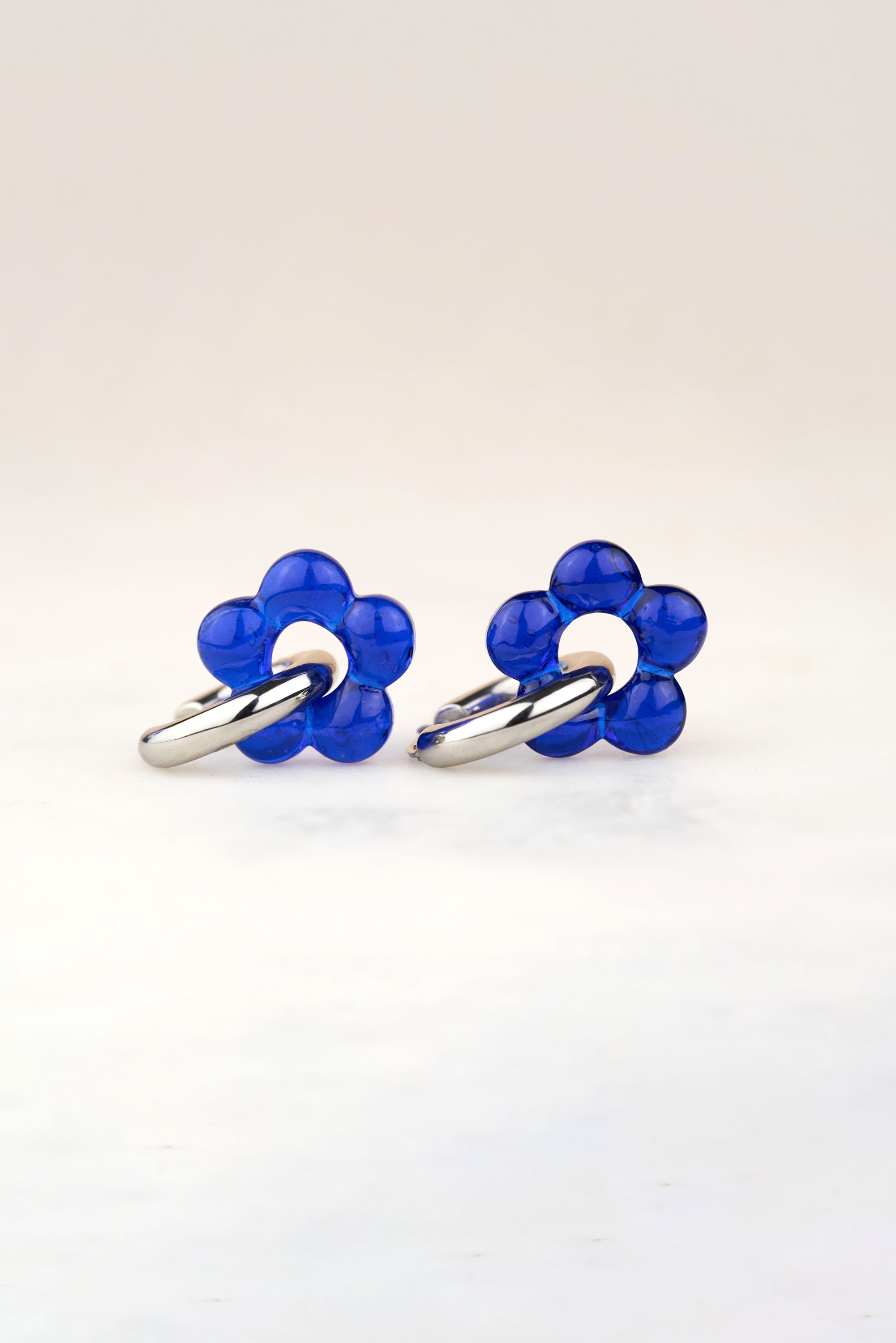 Dazy Glaze Hoops in Stainless Steel