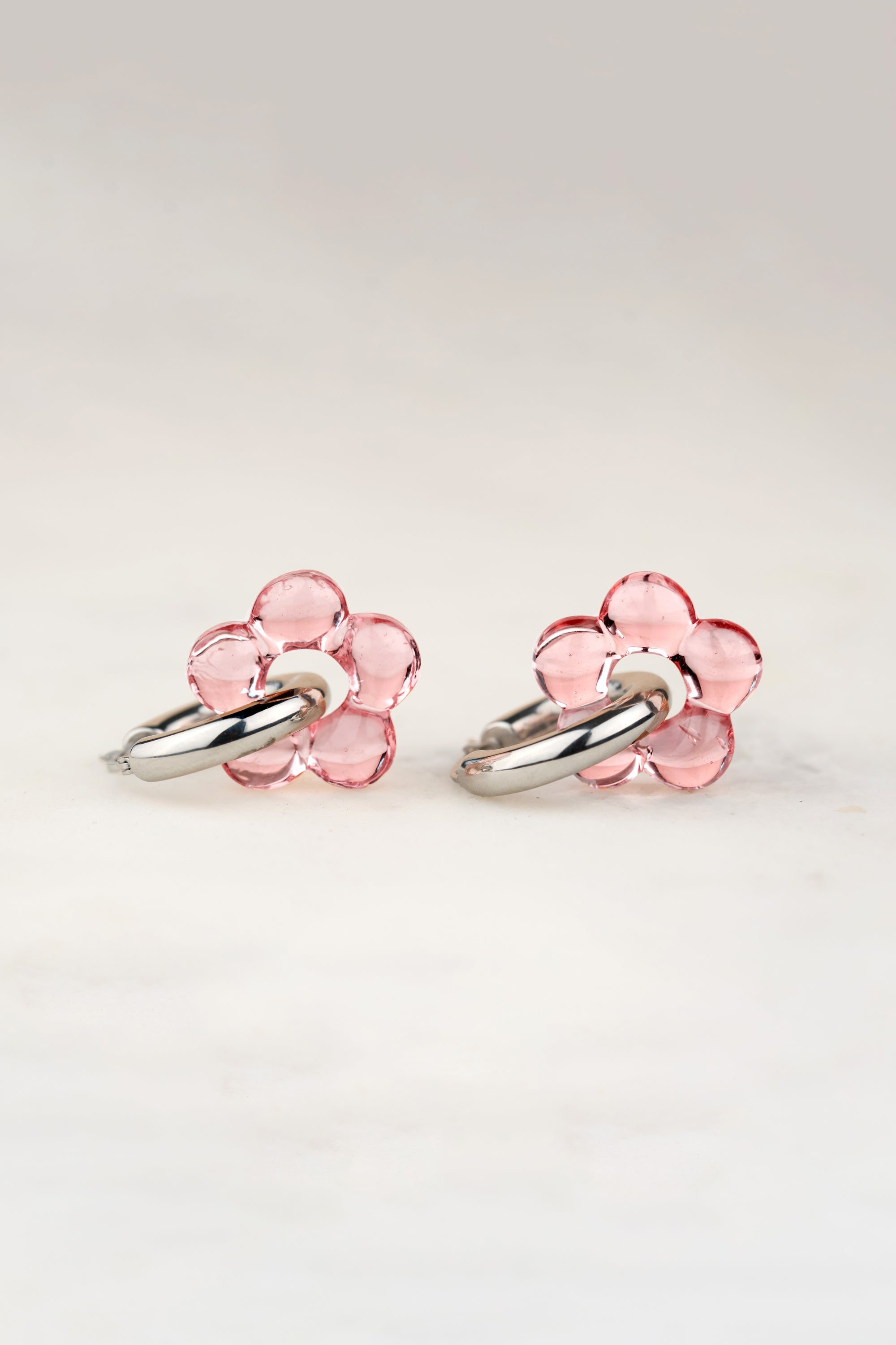 Dazy Glaze Hoops in Stainless Steel