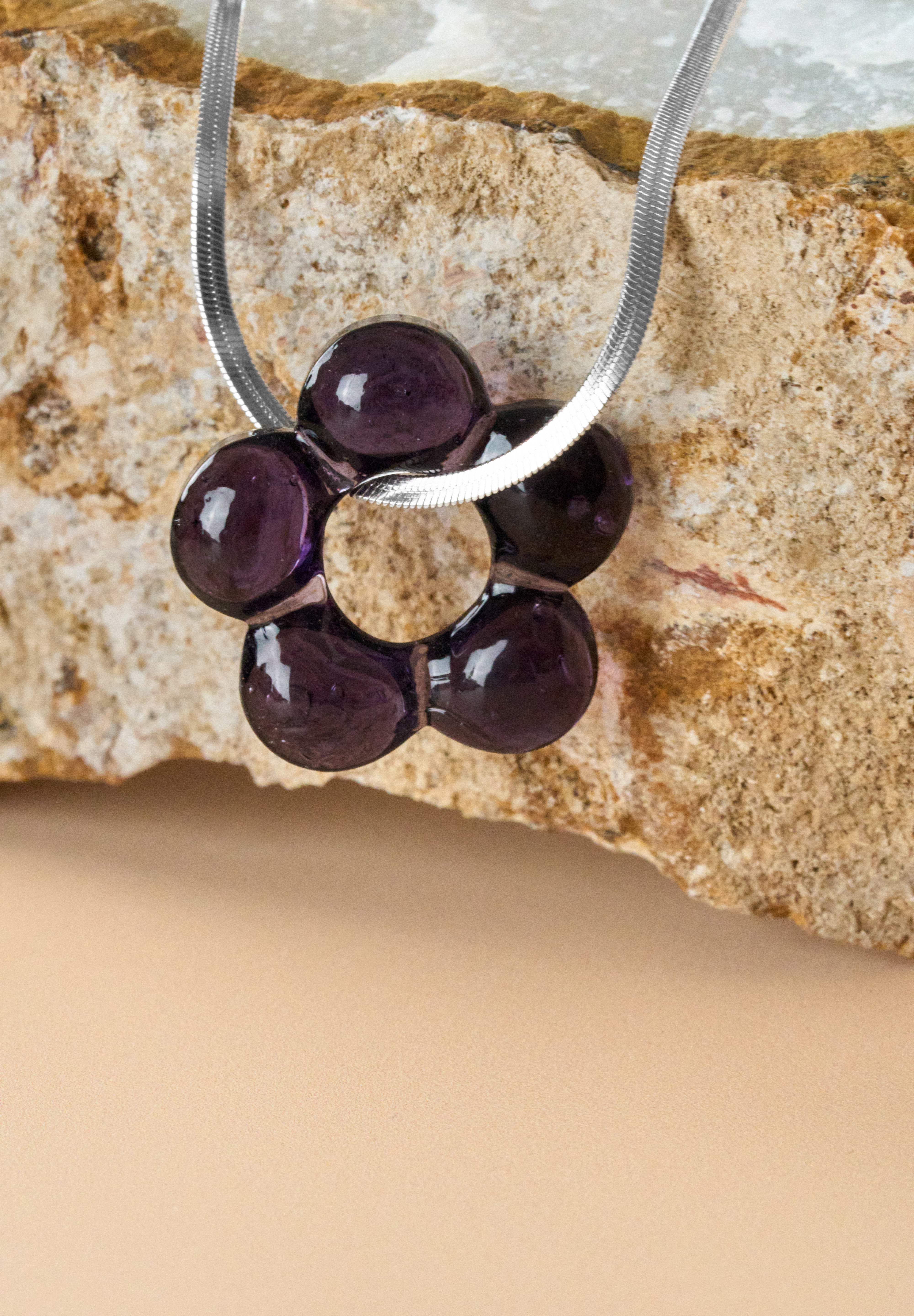 Dazy Glaze Necklace in Stainless Steel