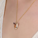 Tiny Deer Head Necklace