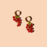 Heard It Through The Grapevine Hoops in Red