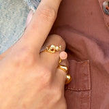 Cat's Cradle Ring in Rose Quartz