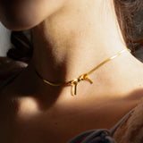 Bow Peep Choker / Necklace Gold