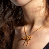 The Bow is Mine Necklace in Gold