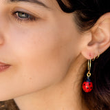 Tiny Lady Bug Earrings