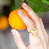 Heart Knocks Ring in Gold