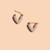 Pearl Mini Dot V Hoops