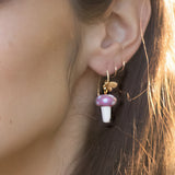 Oh Shiitake Earrings in Purple