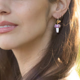 Oh Shiitake Earrings in Purple