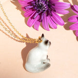 Tiny Otis Sitting Cat Necklace