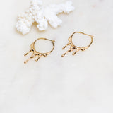 Rain Hoops in Gold