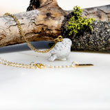 Tiny Snow Owl Necklace