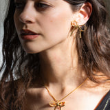 The Bow is Mine Necklace in Gold