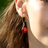 Tiny Lady Bug Earrings