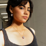 Earth Angel Orchid Necklace in Magenta