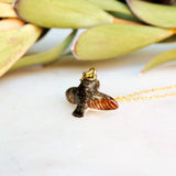 Tiny Barn Owl Necklace