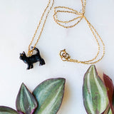 Tiny Rufio Black Cat Necklace