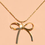 The Bow is Mine Necklace in Gold